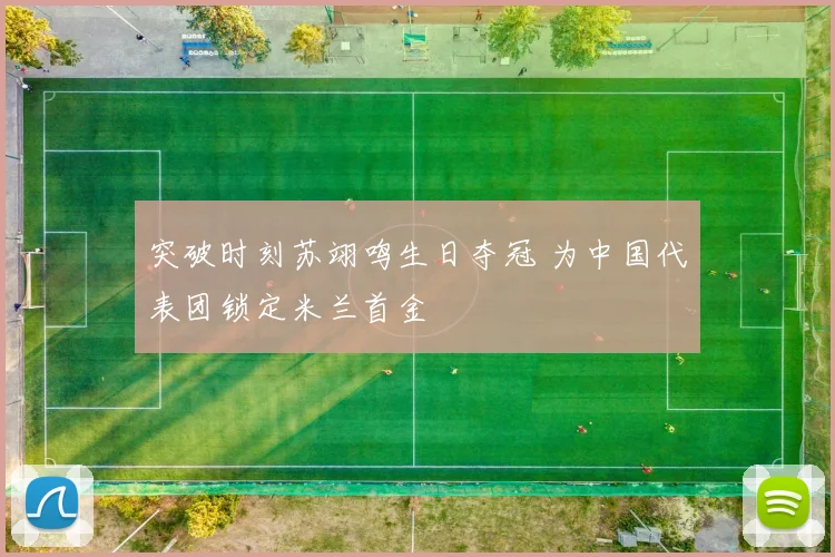 突破时刻苏翊鸣生日夺冠 为中国代表团锁定米兰首金